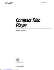 Sony CDP-C715 Operating Instructions Manual