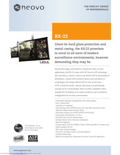AG Neovo RX-22 Brochure & Specs
