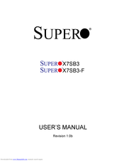Supero X7SB3-F User Manual