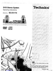 Technics SC-DV170 Operating Instructions Manual