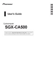 Pioneer SGX-CA500 User Manual