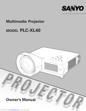 Sanyo PLC-XL40 Owner's Manual