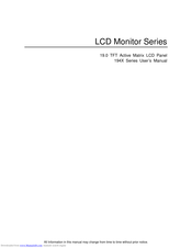 JETWAY 194 Series User's Manual  Operation And Maintenance Instructions