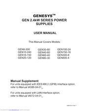Genesys GEN600-4 User Manual