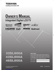 Toshiba 42SL800A Owner's Manual
