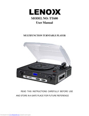 Lenoxx TT600 User Manual