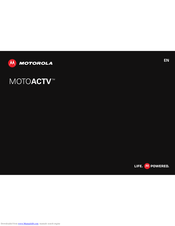 Motorola Motoactv User Manual
