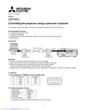 Mitsubishi Electric DLP UD740U User Manual
