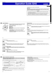 Casio 5242 Operation Manual