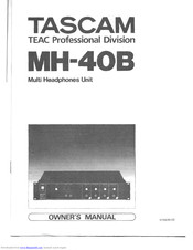 Tascam MH-40B Owner's Manual