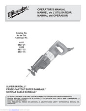 Milwaukee Super Sawzall 6527-21 Manuals 