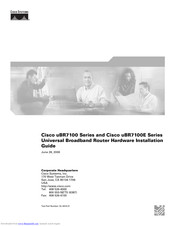 Cisco ubr7111e Hardware Installation Manual