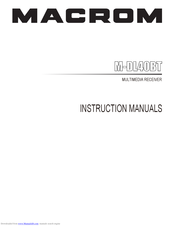 Macrom M-DL40BT Instruction Manual