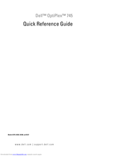 Dell OptiPlex 745 DCNE Quick Reference Manual
