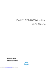 Dell S2240Tb User Manual