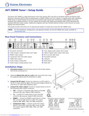 Extron electronics AVT 200HD Setup Manual