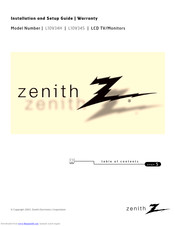 Zenith L10V34H Installation And Setup Manual