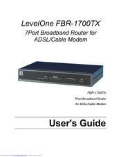LevelOne FBR-1700TX User Manual
