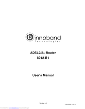 Innoband 8012-B1 User Manual
