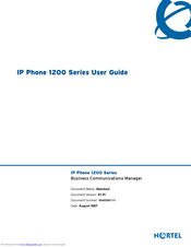 Nortel 1200 Series User Manual