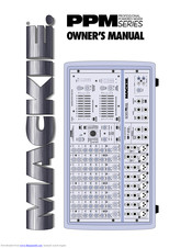 Mackie PPM Series Owner's Manual