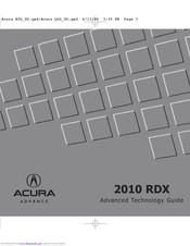 Acura RDX 2010 Advanced Technology Manual