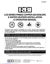 RBI LCD Series Installation & Operation Manual