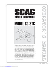 Scag Power Equipment GC-STC Operator's Manual