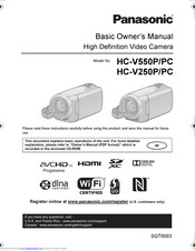 Panasonic HC-V250P Owner's Manual