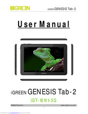 iGREEN GENESIS Tab-2 iGT-10N1-3G User Manual