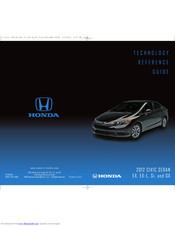 Honda 2012 CIVIC SEDAN EX-L Technology Reference Manual