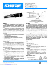 Shure UNIDYNE III 545SD User Manual