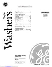 GE Profile WNSB8060 Owner's Manual