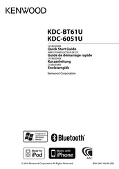 Kenwood KDC-BT61U Quick Start Manual