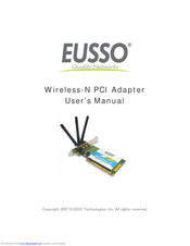 Eusso Wireless-N PCI Adapter User Manual