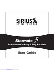 Sirius Satellite Radio Starmate 3 User Manual