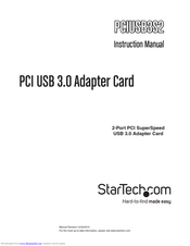 StarTech.com PCIUSB3S2 Instruction Manual