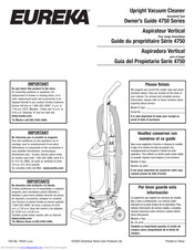 Eureka Maxima 4700D Owner's Manual
