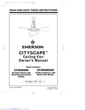 Emerson CITYSCAPE CF200NI00 Owner's Manual