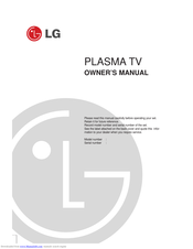 LG 42PX4RVA Owner's Manual