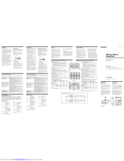 Sony XM-752EQX Operating Instructions