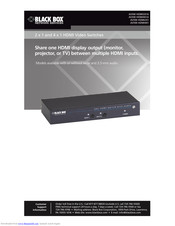 Black Box AVSW-HDMI4X1A User Manual