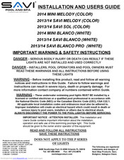 Savi 2014 SAVI Blanco Pro Installation And User Manual