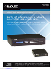 Black Box AVSW-HDMI-RX User Manual