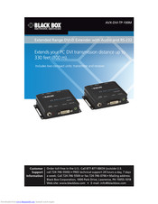 Black Box AVX-DVI-TP-100M User Manual