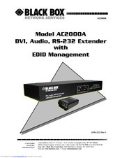 Black Box AC2000A User Manual