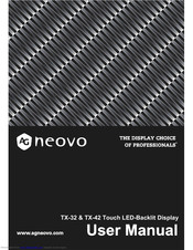 AG Neovo TX-32 User Manual