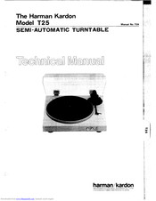 Harman Kardon T25 Technical Manual
