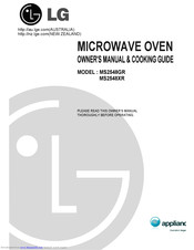 LG MS2548GR Owner's Manual & Cooking Manual