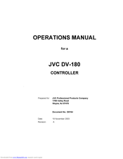 JVC DV-180 Operation Manual